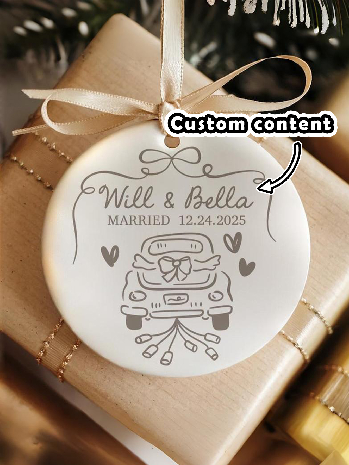 2025 Newlywed First Christmas Ornament